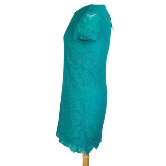 LAUNDRY BY SHELLI SEGAL Green Lace Dress Size 4 - Picture 2 of 7